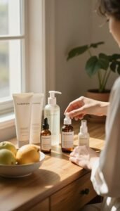 hautpflege reihenfolge morgens