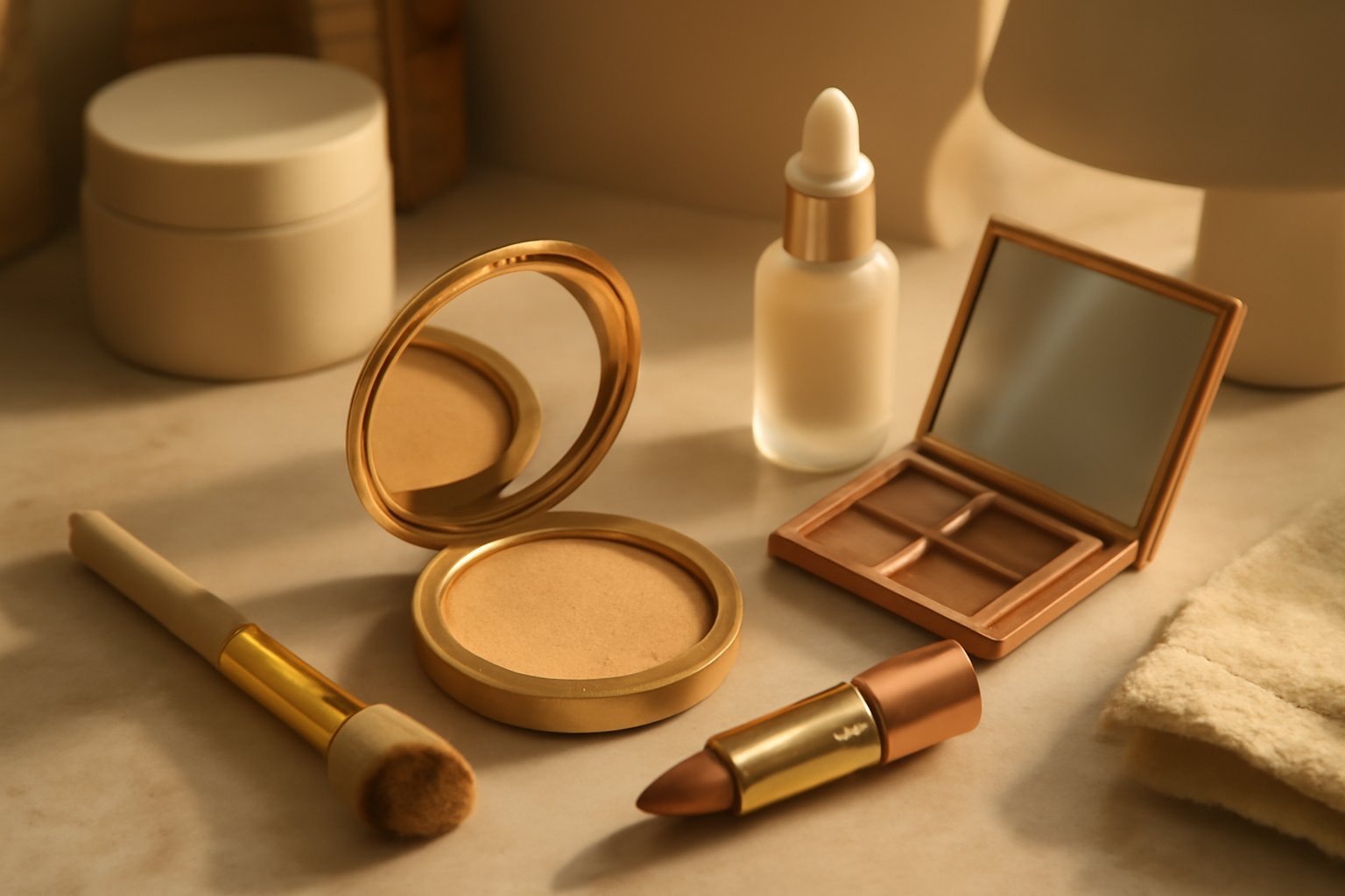 Goldene Highlights für einen strahlenden Look