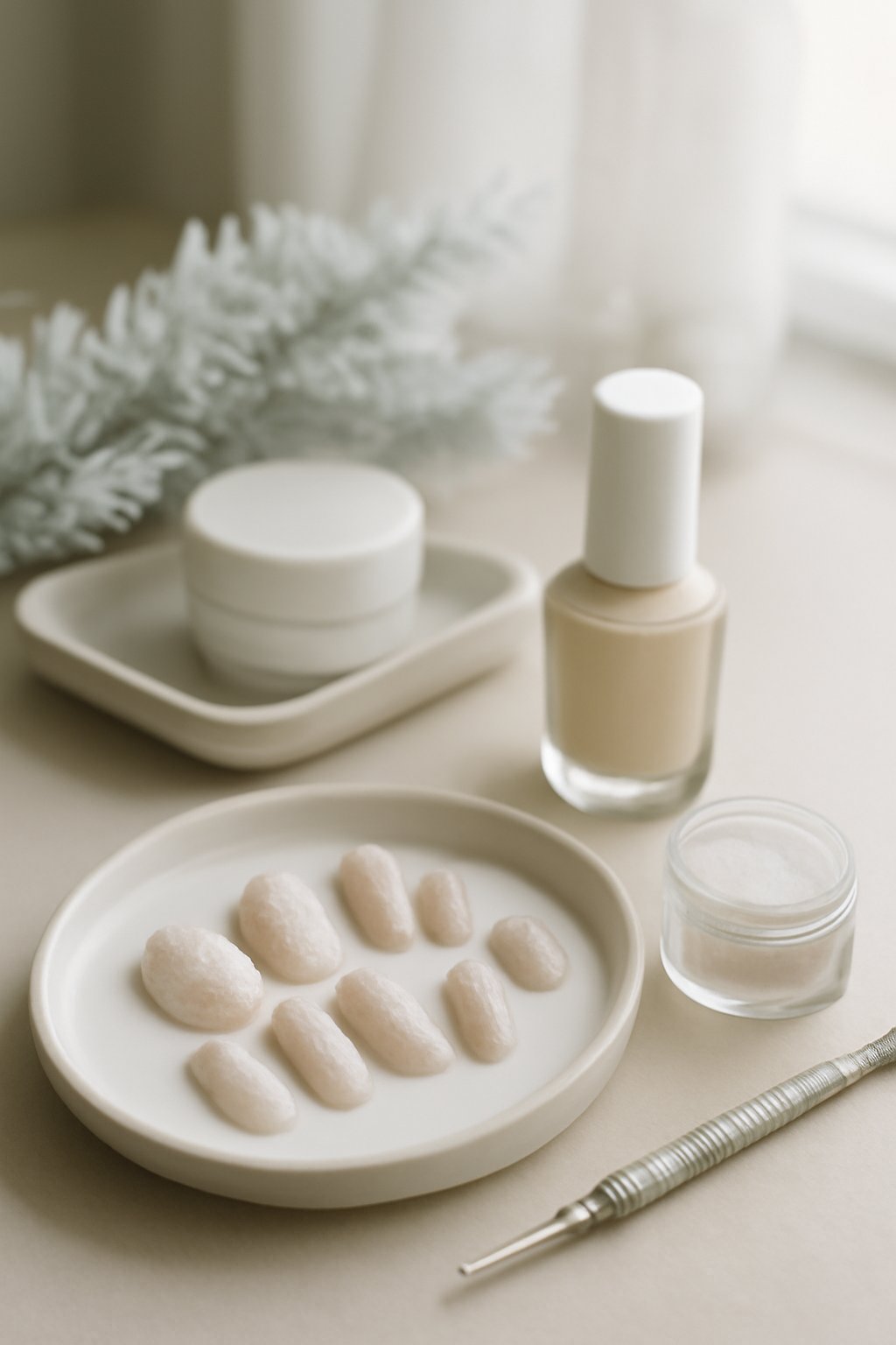 Winterliche Nail Art Zubehör