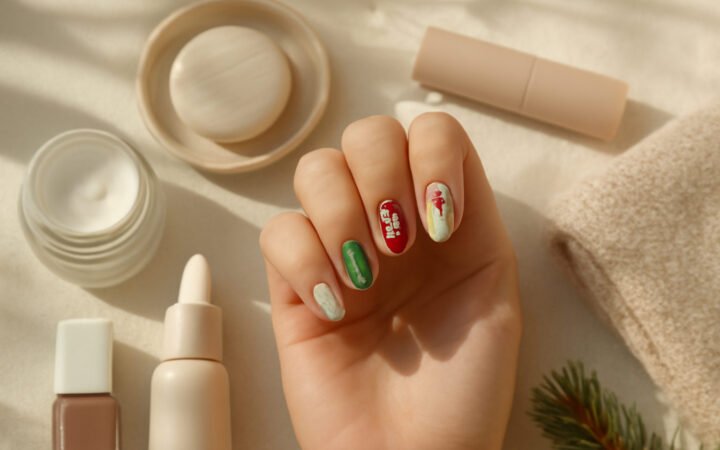 Acrylnägel Weihnachten: 15 Ideen für wenig Geld