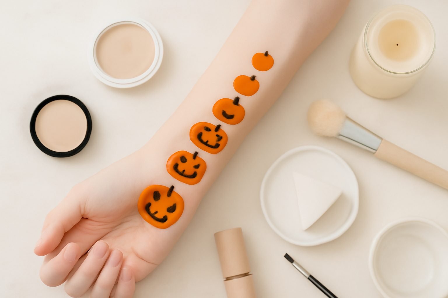 Halloween Make Up Kürbis in 6 Schritten