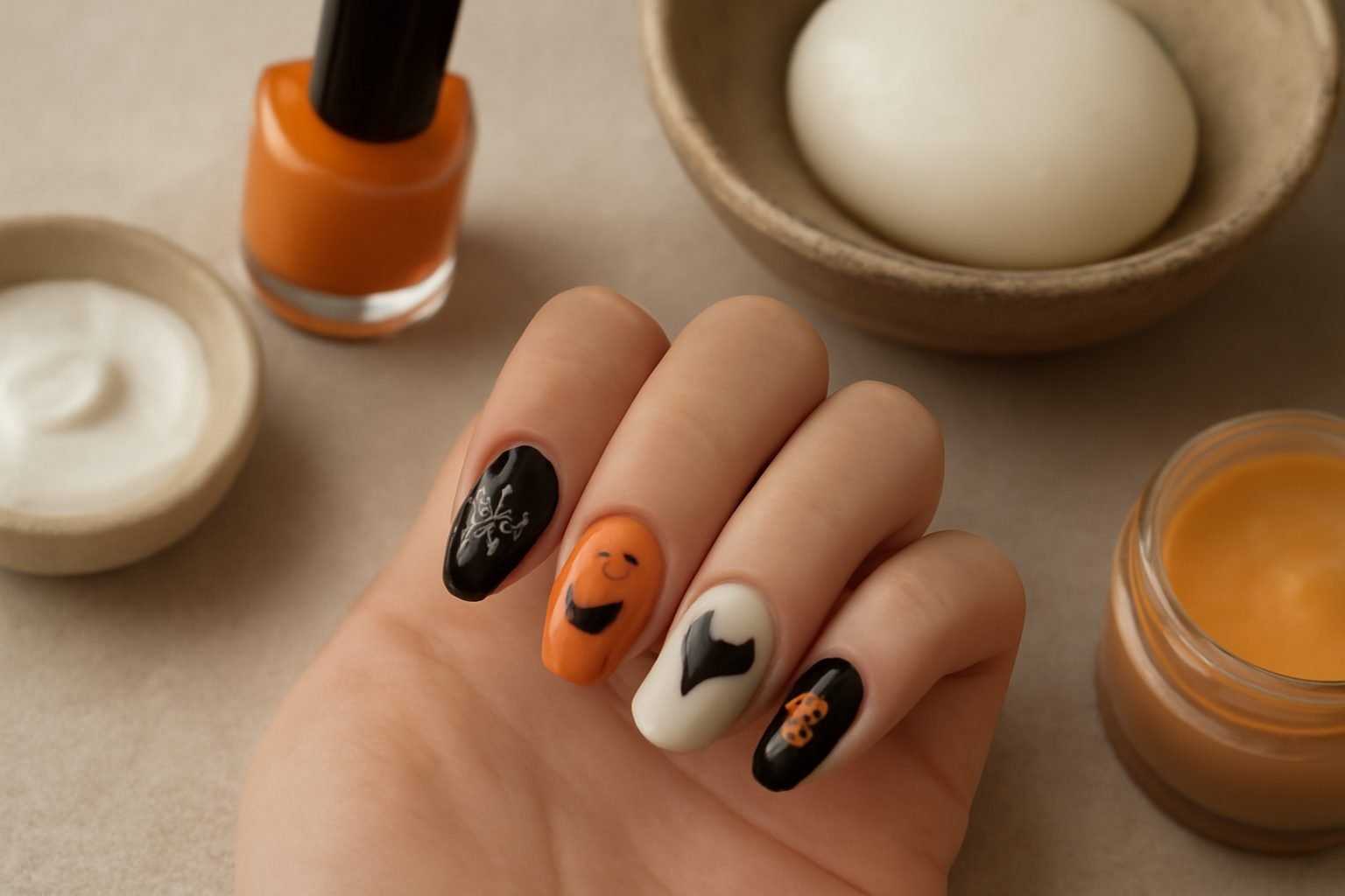 Halloween Nageldesign für Anfänger — 12 einfache Varianten