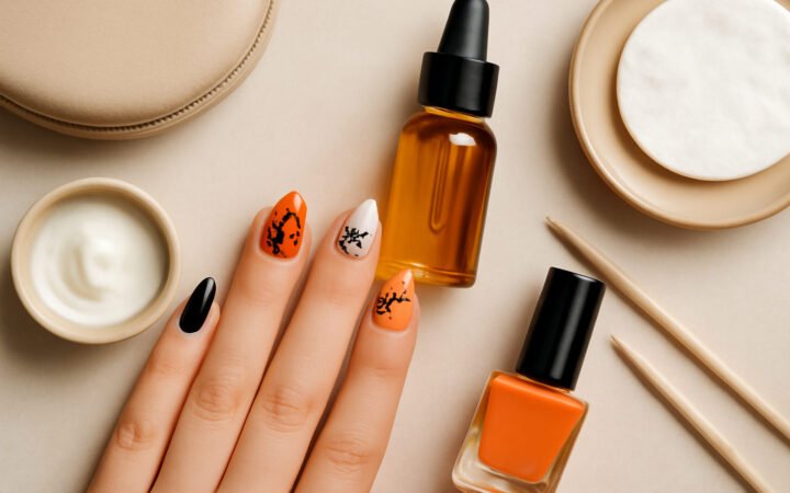 Halloween Nageldesign für zuhause: der Ablauf für jeden Tag