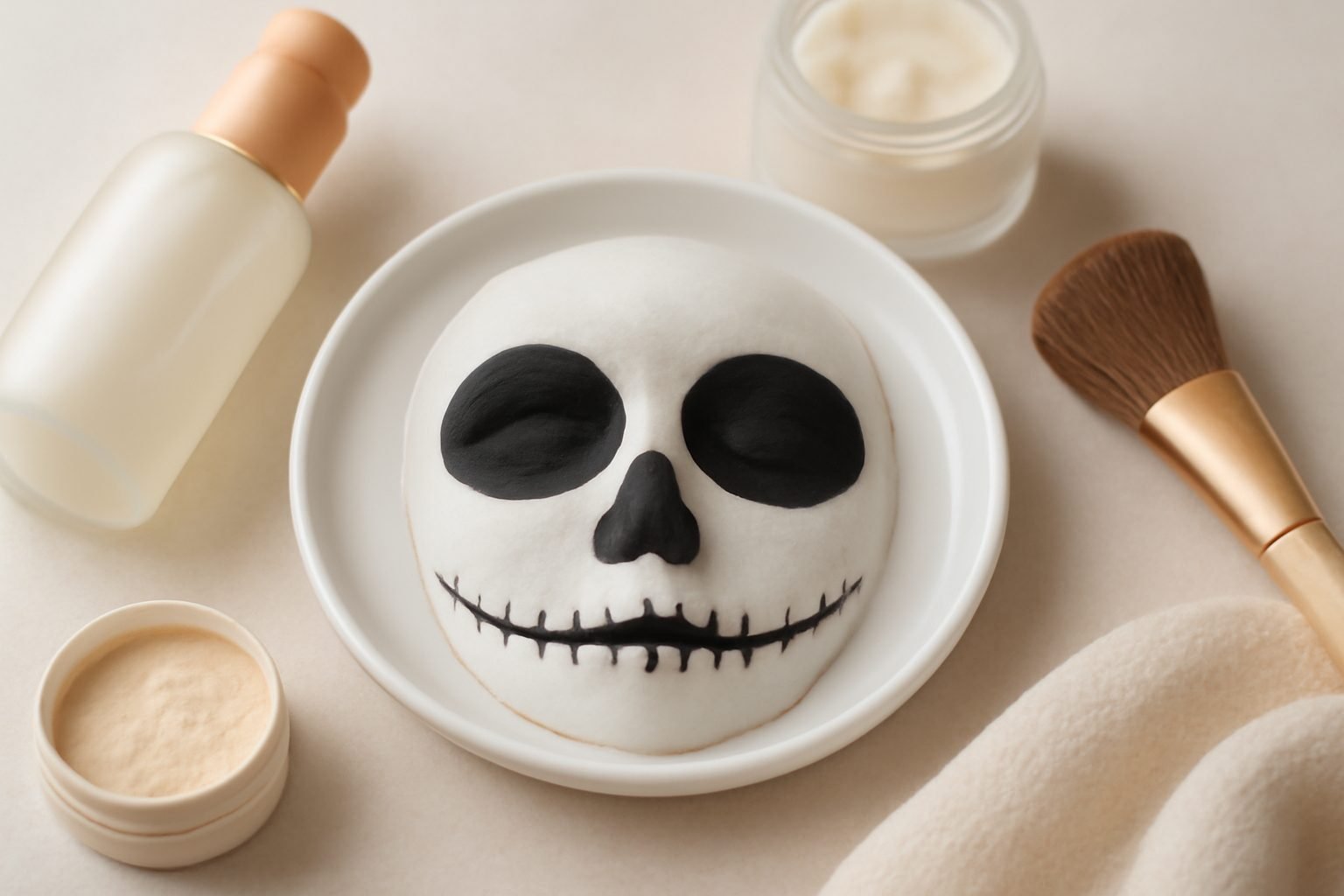 Halloween Schminke selber machen Hausmittel in 6 Schritten