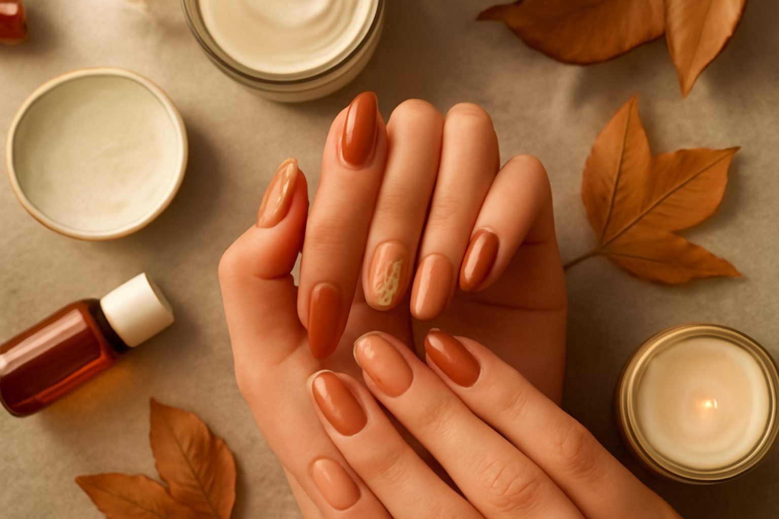 Herbst Nägel Bilder — 12 einfache Varianten