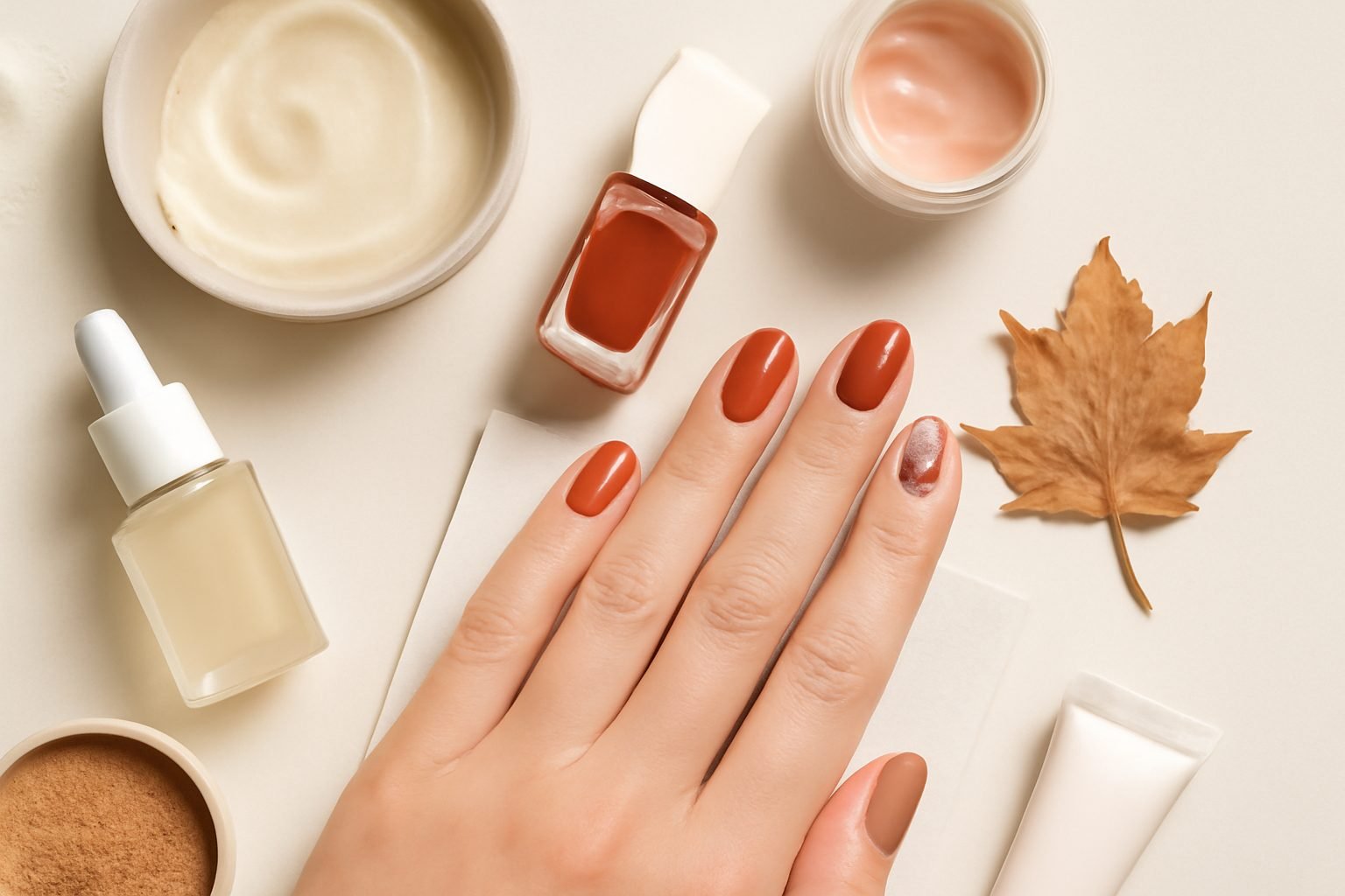 Herbst Nageldesign aus Holz: 14 Ideen zum Nachmachen