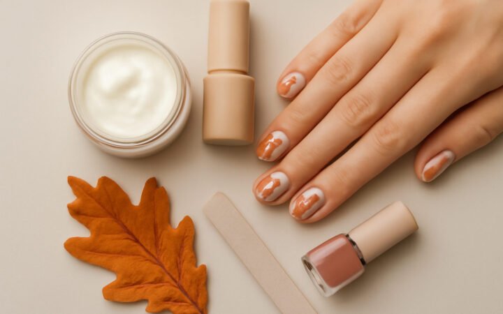 Herbstliches Nageldesign Schablone: der Ablauf für jeden Tag