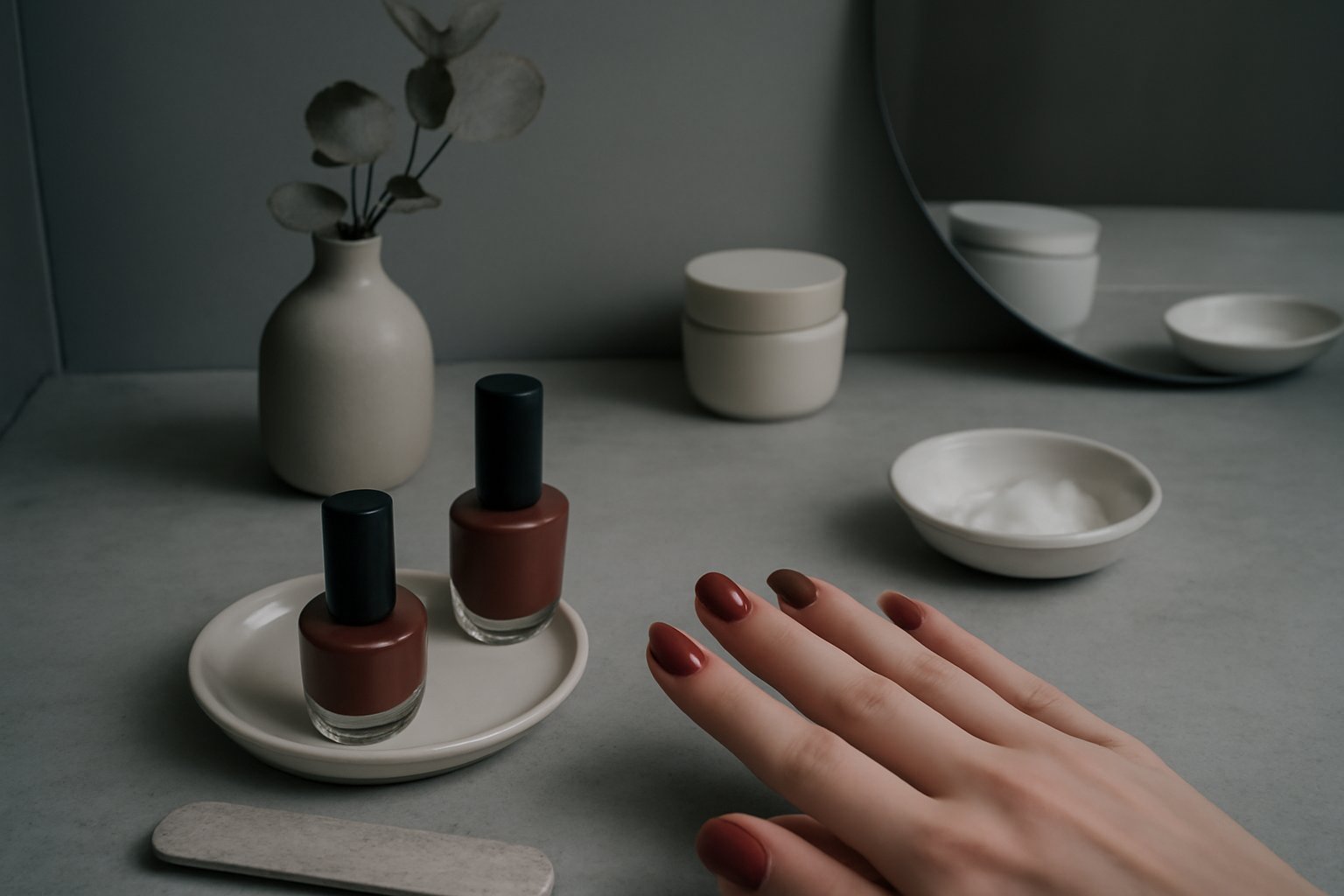 Elegante Akzent-Nägel für den Herbst