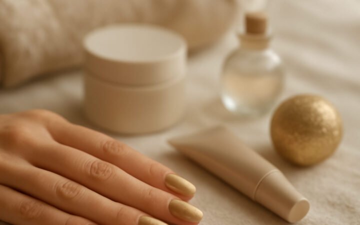 Nägel Weihnachten Gold — 25 einfache Varianten