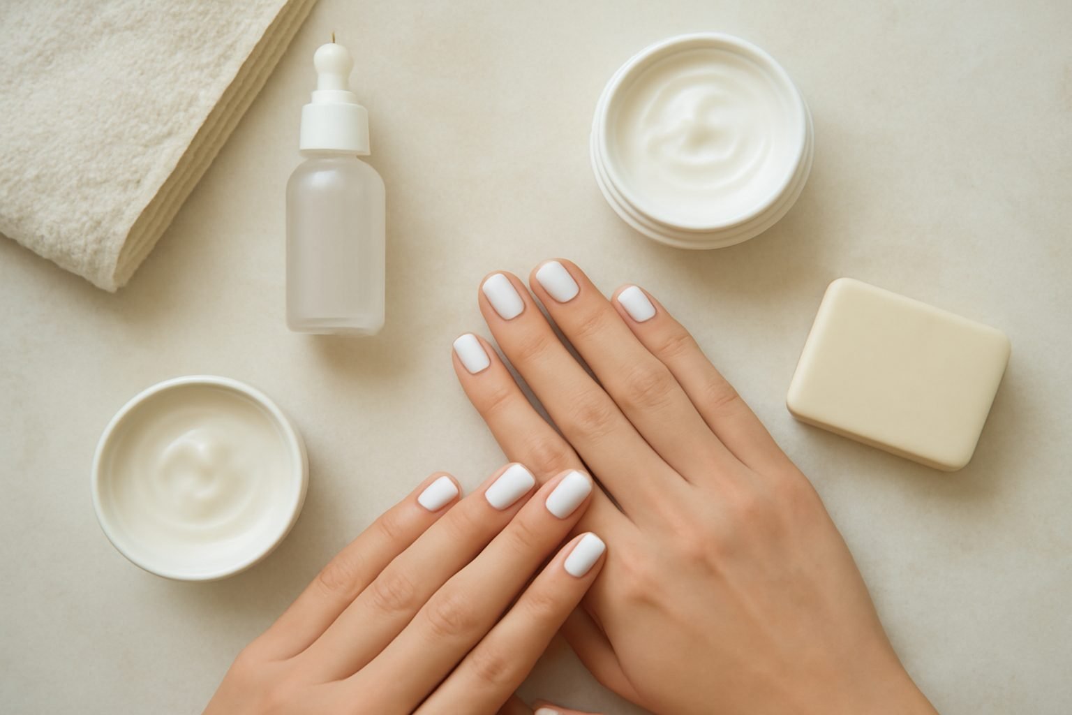 Nageldesign Ideen weiß — 14 einfache Varianten