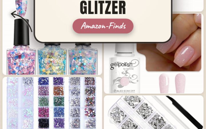 Nageldesign mit Glitzer: 10 Amazon-Finds, funkelnd zuhause