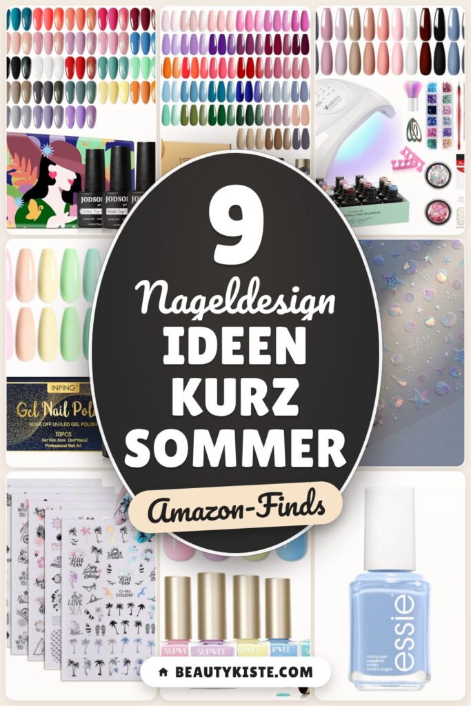 Nageldesign Ideen kurz Sommer: 9 Amazon-Finds, easy zuhause